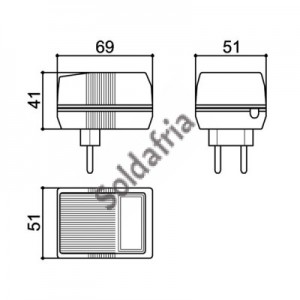 Caixa Patola CF-067 41x51x69mm Caixa Patola CF-067 41x51x69mm
